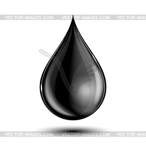 Black drop - vector EPS clipart