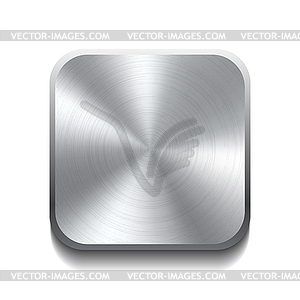 Realistic metal button - vector image
