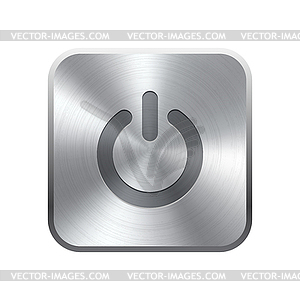 Realistic metal button - vector EPS clipart