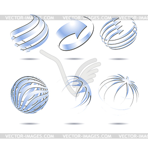 Abstract sphere icons collection - vector EPS clipart