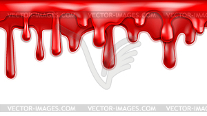 Red blood drips seamless patterns - vector clipart