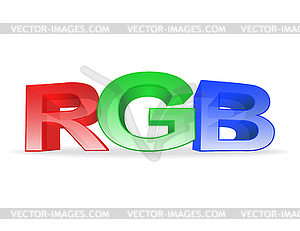 Letters rgb - vector clip art