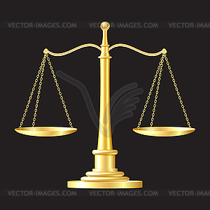 Gold scales icon - vector clipart