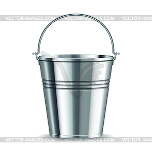 Metal bucket - royalty-free vector image