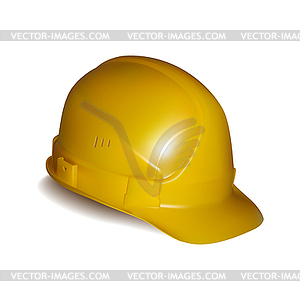 Yellow safety helmet - vector image