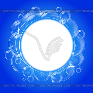 Blue bubble background - color vector clipart