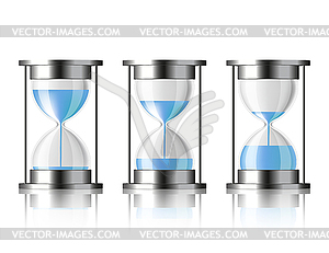 Water falling in hourglass - vector image