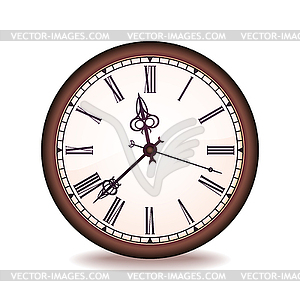 Vintage wall clock - vector clipart