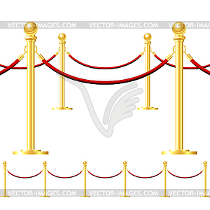 Rope barrier - stock vector clipart