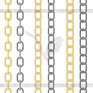 Metallic chain - vector image
