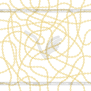 Gold chain seamless background - vector clipart