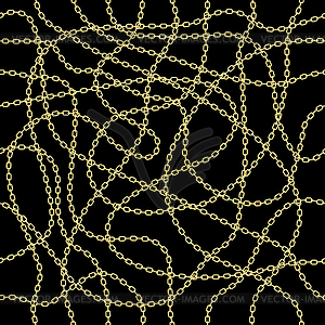 Gold chain seamless background - vector clip art