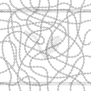 Metal chain seamless background - vector clipart