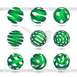 Sphere Design Elements - vector clip art