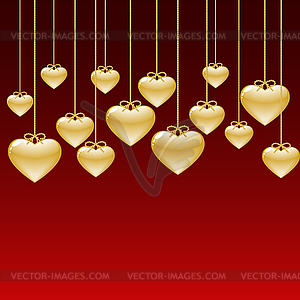 Background of hearts - vector image