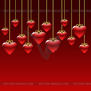 Background of hearts - vector clipart