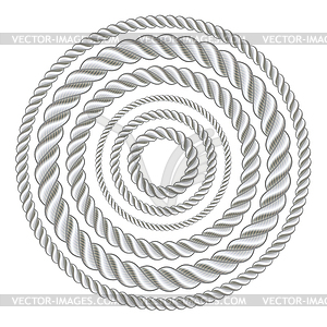 Circle ropes - vector image