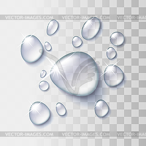 Transparent water drop - vector clip art