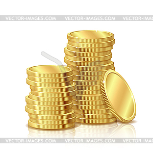 Stack of Gold Coins - vector clipart