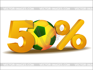 Fifty percent discount icon - vector clipart / vector image