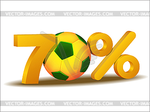 Seventy percent discount icon - vector image