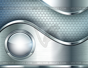 Abstract background with metallic element - vector clip art