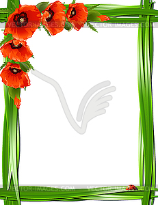 Floral frame - vector clipart