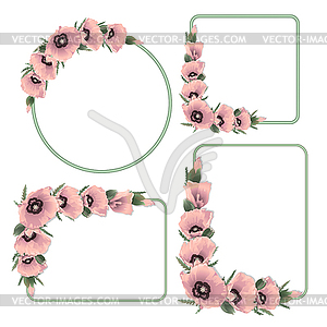 Floral frame - vector clip art