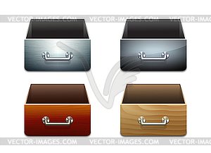 Set of File Cabinet for Documents - vector clip art