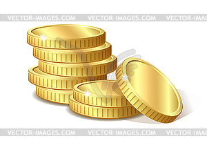 Stack of gold coins - vector image