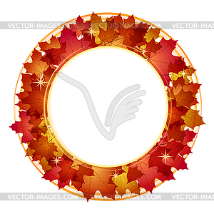 Autumn banner with leaves - vector image