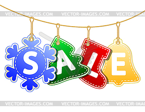 Christmas Sale Tags - vector image