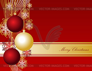 Red Christmas card - vector clipart