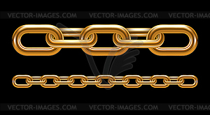 Metal chain links - vector image