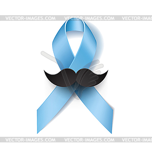 Prostate cancer ribbon awareness - vector clipart