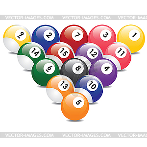 Billiard balls - vector image