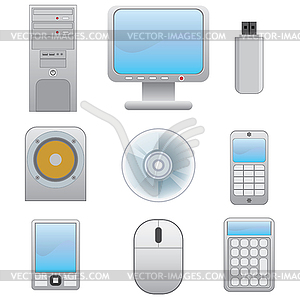 Set of electronic devices - vector clipart