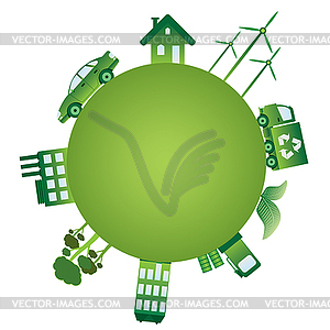 Green world - vector image