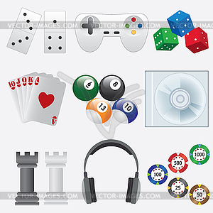 Indoor games - vector clipart