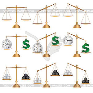 Set of images of scales - vector clip art