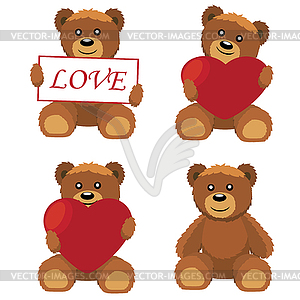 Toy bears - vector image