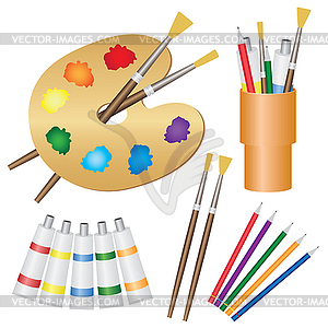 Tools for paintings - vector image