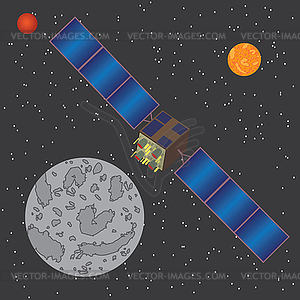 Satellite in space - vector image