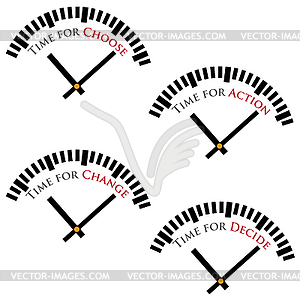 Set of time concepts - vector clipart