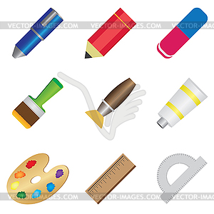 Set of education icons - vector image