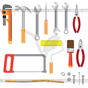 Set of instruments for renovation - vector clip art