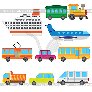 Cartoon vehicles - vector clipart