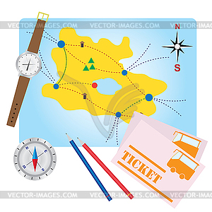 Preparing for adventure - vector image