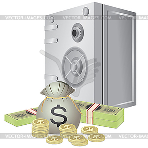 Safe and money - vector clipart