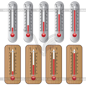 Set of thermometers - vector clipart